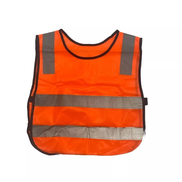 Kids Reflective Safety Vest , Lightweight, Polyester, Orange (2 Pack) - Picture 2 of 3